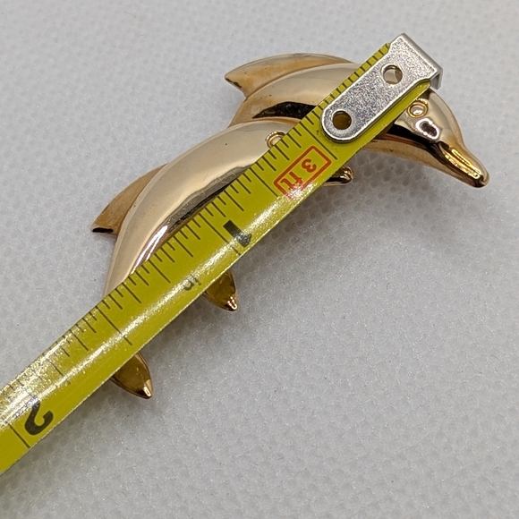 Gold Dolphin Earrings - Picture 5 of 5